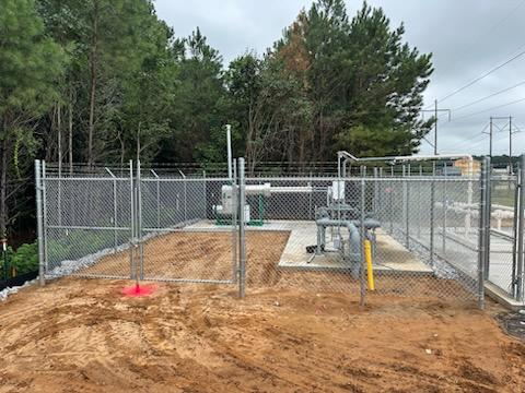 BlackRock privacy screened chain link fence